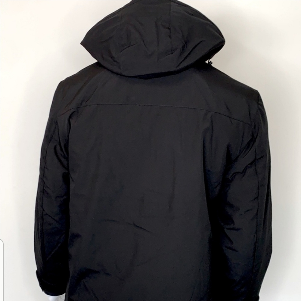 Weatherproof Mens Stretch Tech Black Heavy Jacket Windproof Water Resistant - Picture 2 of 7